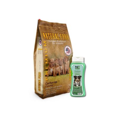 Natural food cachorro 10 kilos + 1 shampoo hipoalergénico