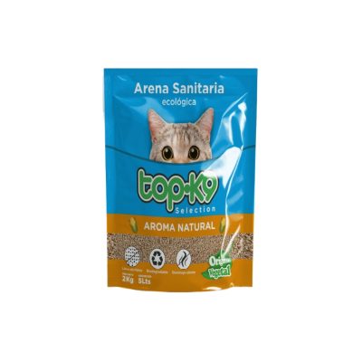 ARENA TOP K9 ECOLOGICA AROMA NATURAL 2 KILOS  x 10 UNIDADES