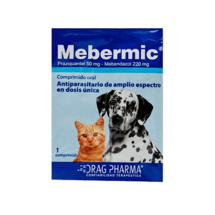 mebermic antiparasitario (1) Mebermic antiparasitario perros y gatos caja x 50 unidades