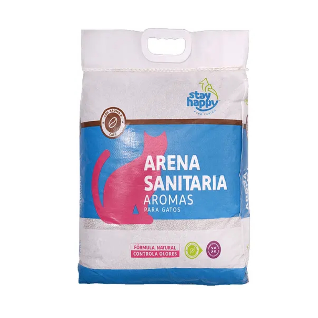 arena sanitaria aromas ARENA AGLUTINANTE STAY HAPPY 20Kg LIMON