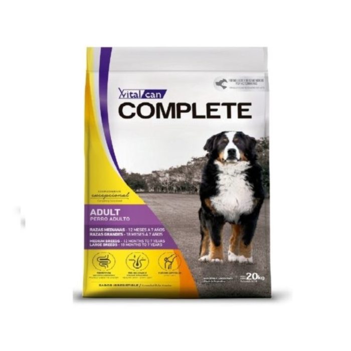 COMPLETE ADULTO RAZA MEDIANA Y GRANDE CARNE 20 Kg