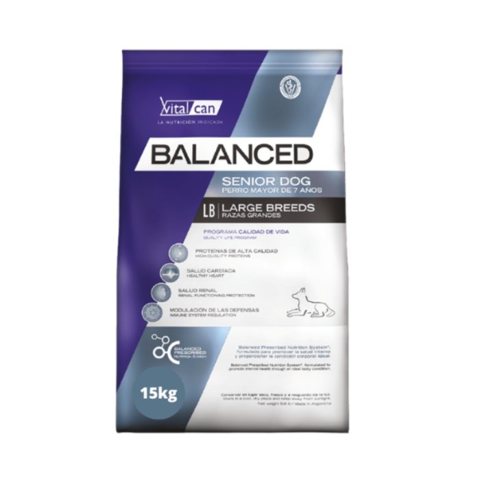 balance senior dog BALANCED PERRO SENIOR RAZA GRANDE 15Kg