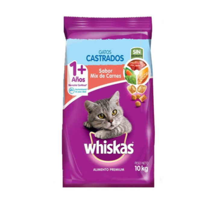 WHIKAS CASTRADO MIX CARNE 10Kg