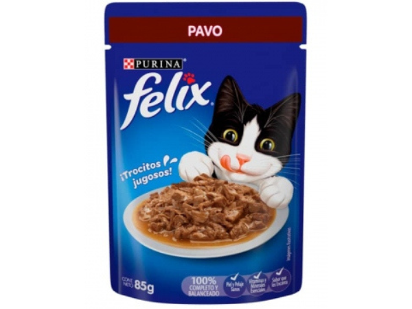 SACHETS FELIX para gatos adultos sabor pavo x15 unidades