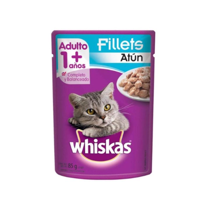 SACHET Whiskas para gatos esterilizados sabor atún 85gr x12 unidades
