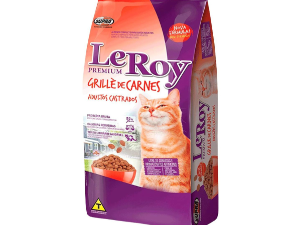 LEROY GATO ADULTO CASTRADO Sabor Grille de Carne 10Kg