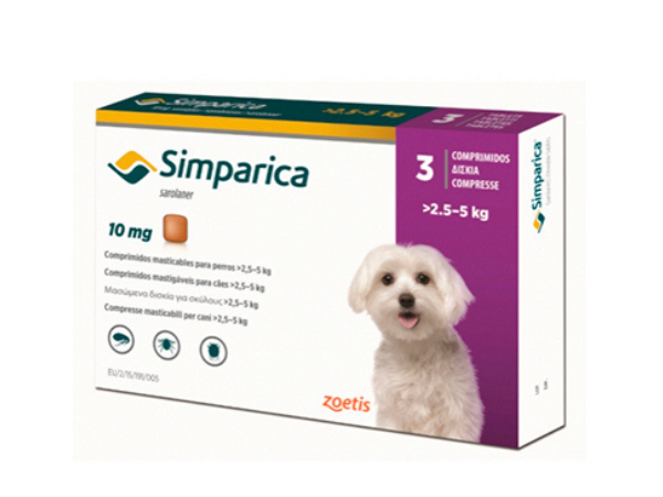 SIMPARICA 2.6 a 5kg 3 COMPRIMIDO