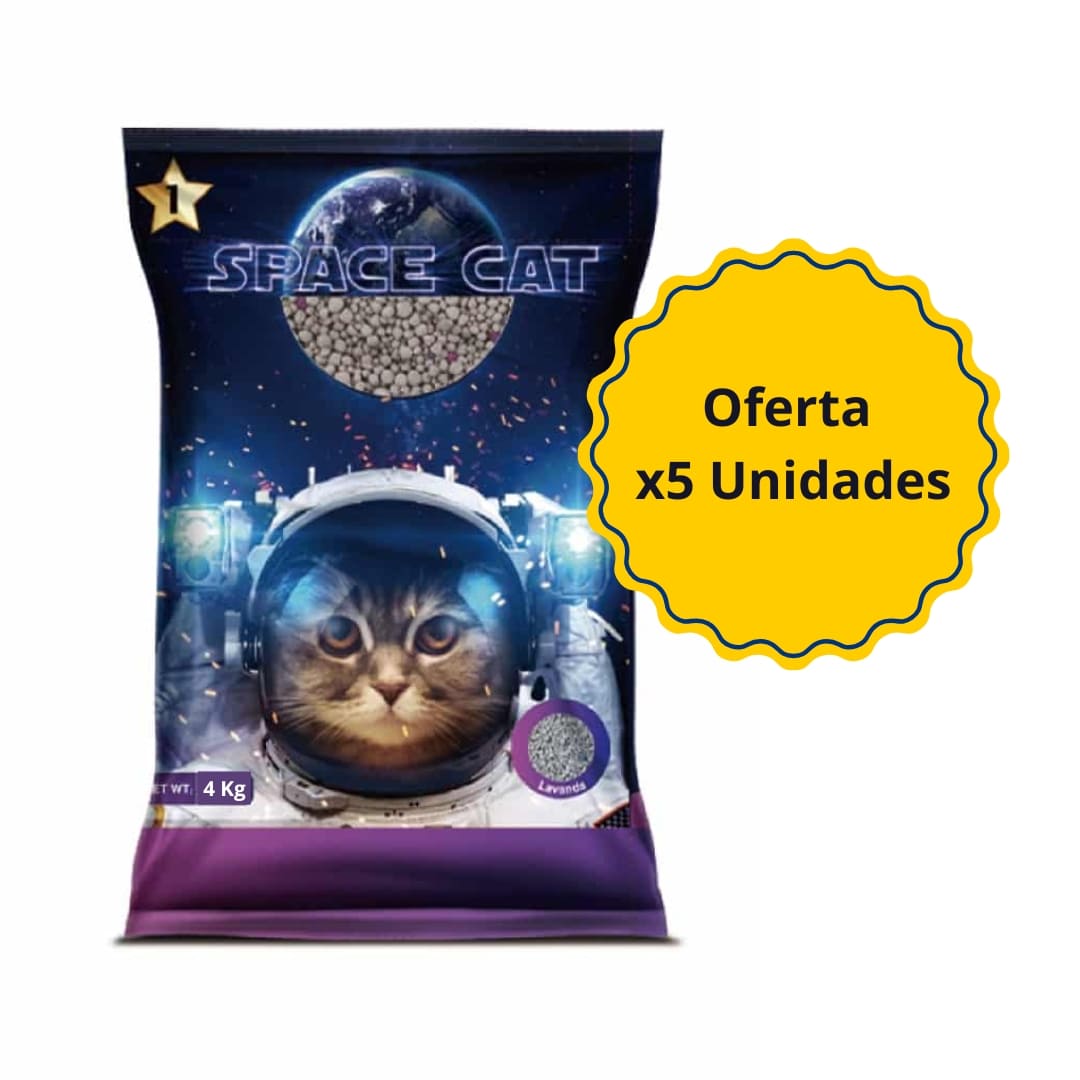 space cat arena aglutinante 4 Kilos ARENA SPACE CAT 4Kg x 5 Unidades