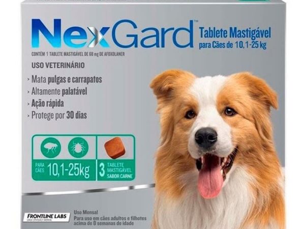 Nexgard 3 comprimidos 10 a 25k