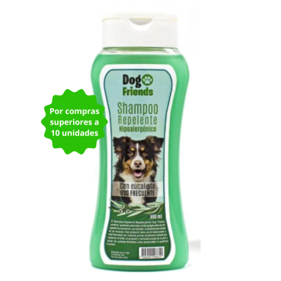 SHAMPOO DOG FRIENDS REPELENTE HIPOALERGÉNICO 500ml x10 unidades