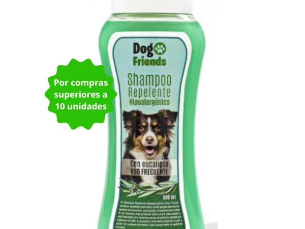 SHAMPOO DOG FRIENDS REPELENTE HIPOALERGÉNICO 500ml x10 unidades