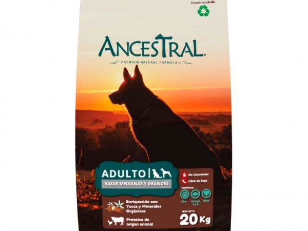 Ancestral perro adulto razas medianas y grandes 20 Kg