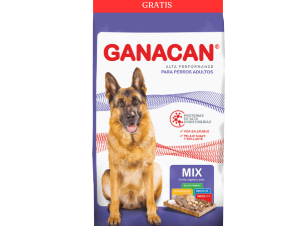 GANACAN ALIMENTO PARA PERROS – sabor carne, higado y pollo 22Kg (+3Kg GRATIS)