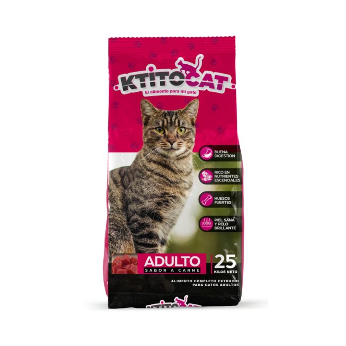 Ktito Cat Adulto Sabor Carne 25 Kg