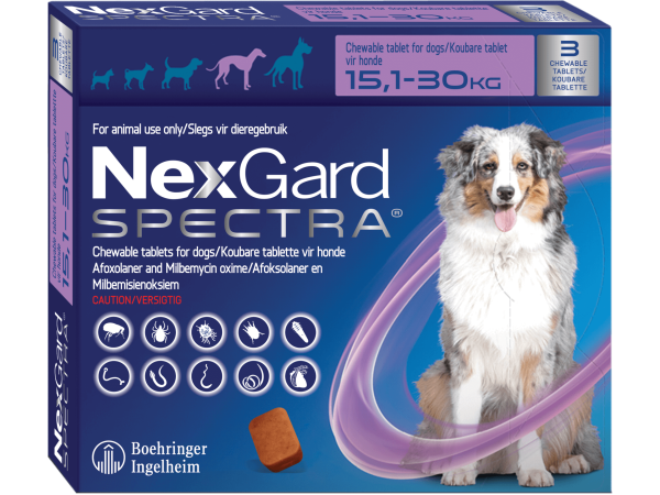 Nexgard SPECTRA 15 a 30kg