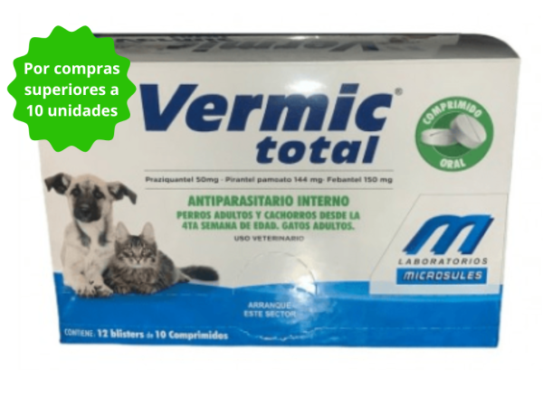 VERMIC DESPARASITARIO PERROS Y GATOS   x20 unidades