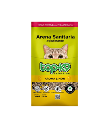 ARENA AGLUTINANTE TOP K9 Aroma Limón – 10Kg