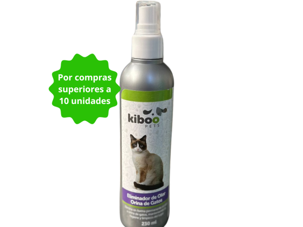 Eliminador de olor (para gatos) Kiboo Pets 230ml – x10 unidades