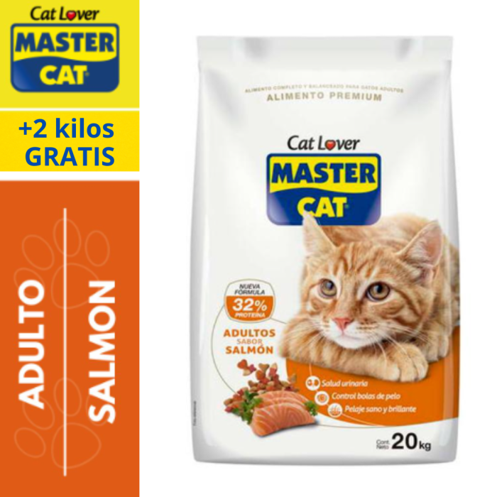 MASTERCAT sabor Salmón 20kg + 2kg GRATIS
