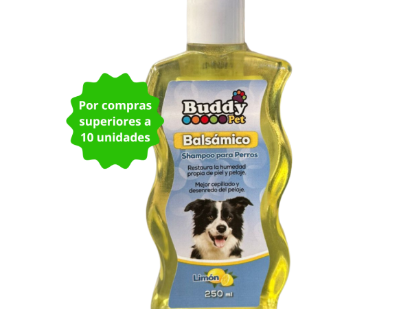 Shampoo Buddy Pets Balsámico 250ml – x10 unidades