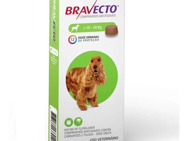 Bravecto en pastillas masticables para perros de 10 a 20kg