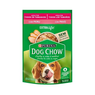 SACHET Dogchow para perros adultos sabor pavo 85gr x15 unidades