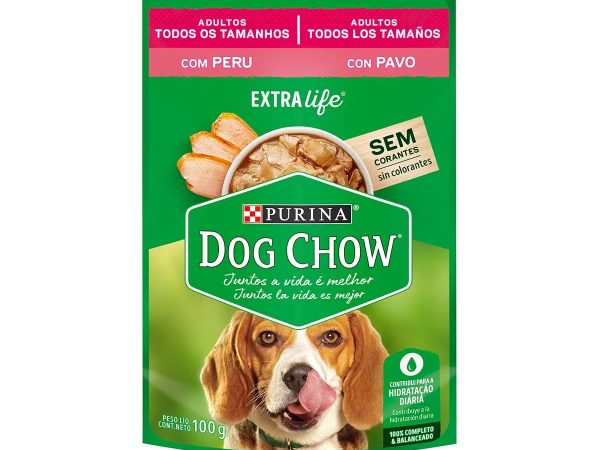 SACHET Dogchow para perros adultos sabor pavo 85gr x15 unidades