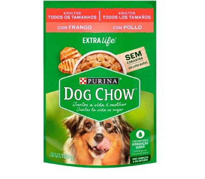 SACHET Dogchow para perros adultos sabor pollo 85gr x15 unidades