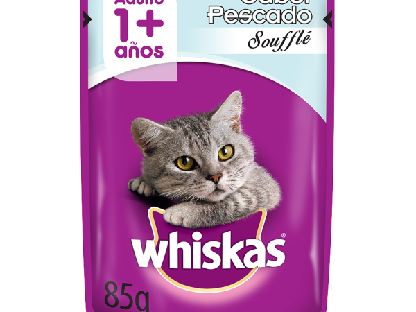 SACHET Whiskas para gatos sabor pescado 85gr x20 unidades