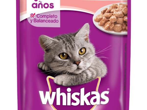 SACHET Whiskas para gatos sabor salmon 85gr x20 unidades