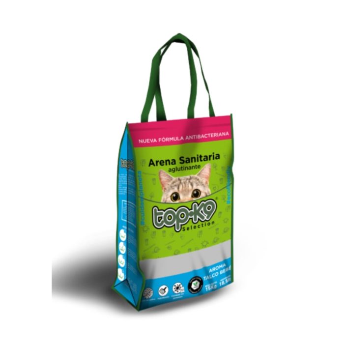 Arena Aglutinante TOP K9 Edición especial en Bolsa Reutilizable - Aroma Talco bebe 45kg