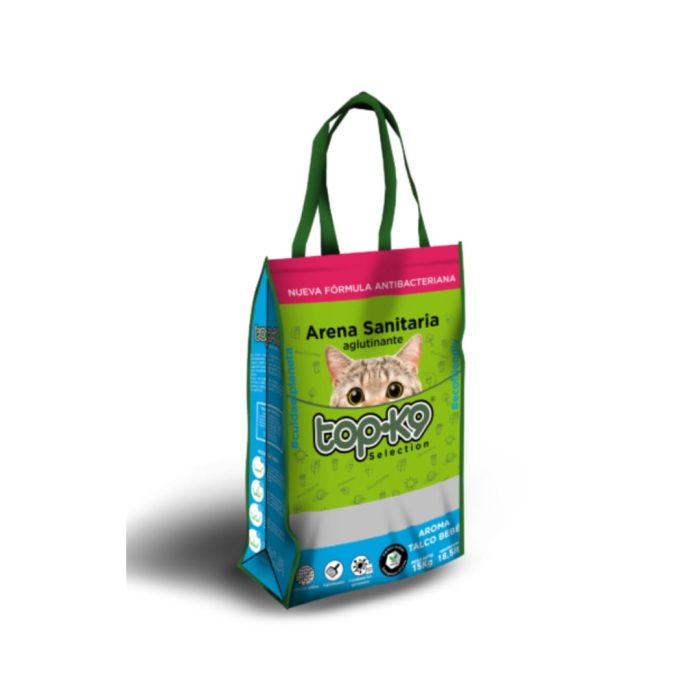 Arena Aglutinante TOP K9 Edición especial en Bolsa Reutilizable - Aroma Talco bebe 30kg