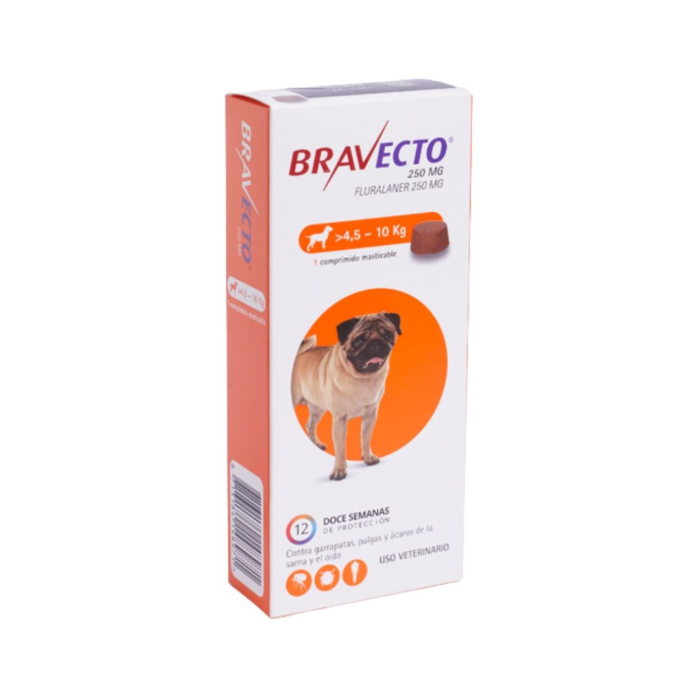Bravecto en pastillas masticables para perros de 4,5 a 10kg