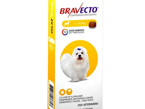 Bravecto en pastillas masticables para perros 2 a 4.5kg