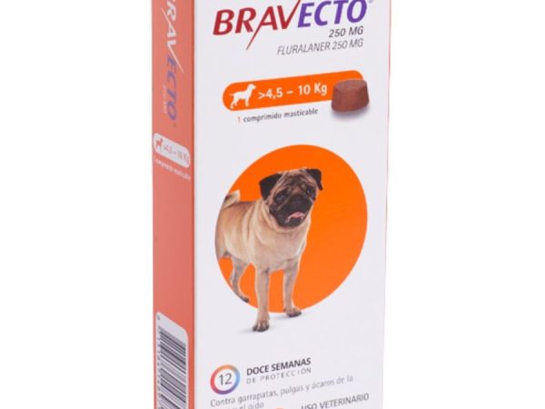 Bravecto en pastillas masticables para perros de 4 a 10kg