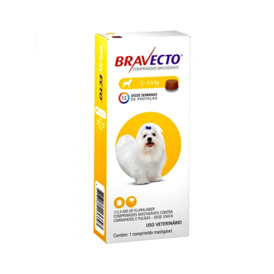 Bravecto en pastillas masticables para perros 2 a 4.5kg