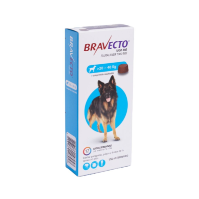 Bravecto en pastillas masticables para perros de 20 a 40kg