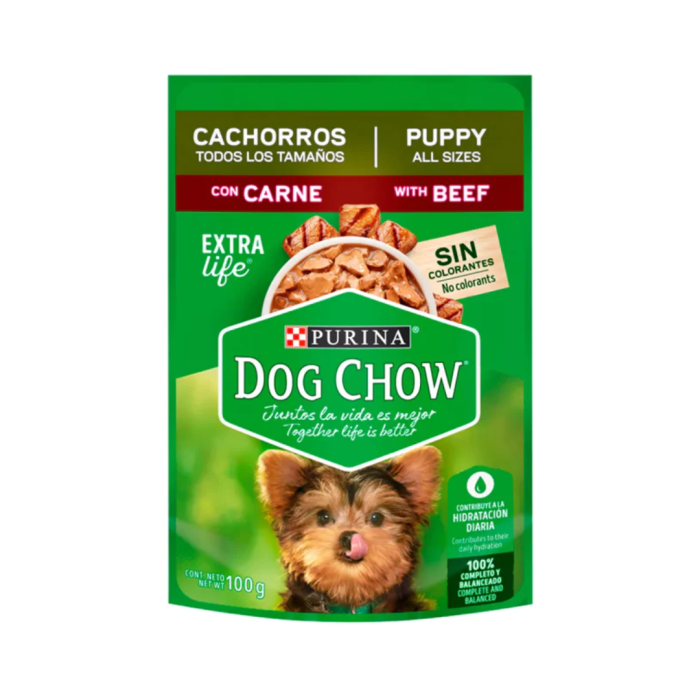 dog chow carne SACHET DOG CHOW CACHORRO CARNE X 20 UNIDADES