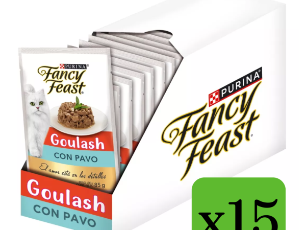 Sachet Fancy Feast Pouch para gatos sabor Goulash pavo 85grs x15und