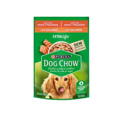 SACHET Dogchow para perros razas pequeñas sabor salmón  x15 unidades