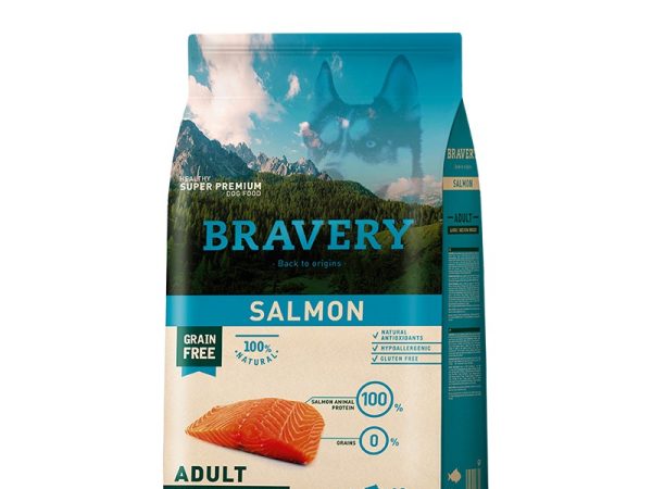 BRAVERY SALMON ADULTO LARGE/MEDIUM BREED (PERRO) 12kg