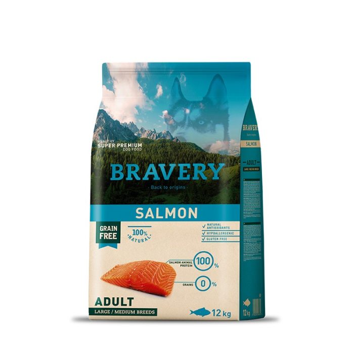 18P723 BRAVERY SALMON ADULTO LARGE/MEDIUM BREED (PERRO) 12kg