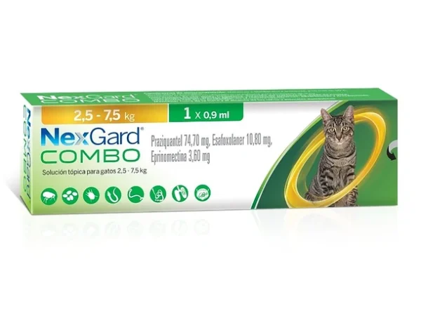 Nexgard combo cat L 2.5 – 7.5kg para gatos