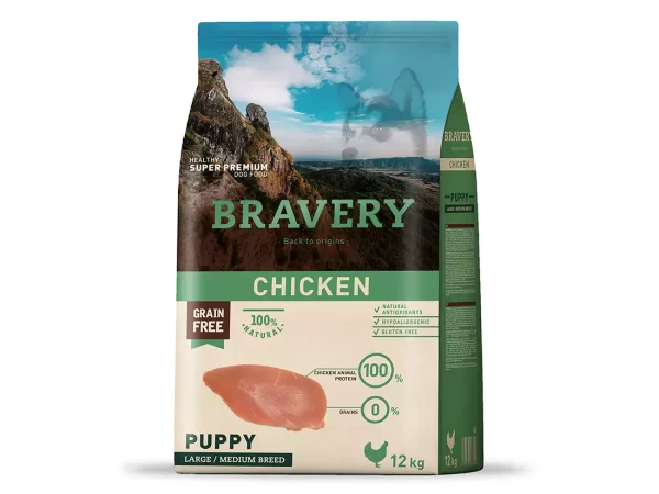 BRAVERY CHICKEN PUPPY LARGE/MEDIUM BREED (PERRO) 12KG