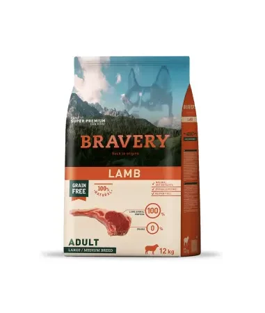 BRAVERY LAMB ADULTO LARGE/MEDIUM BREED (PERRO) 4kg