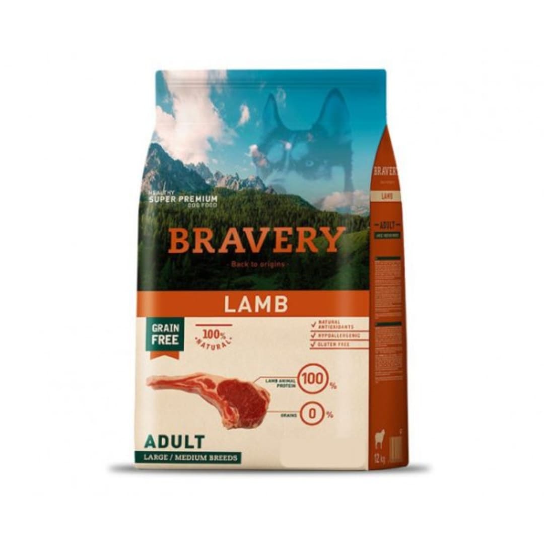 BRAVERY LAMB ADULTO LARGE/MEDIUM BREED (PERRO) 4kg