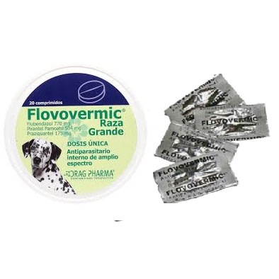 Flovovermic pastillas desparasitantes internos raza grande – x10 comprimidos