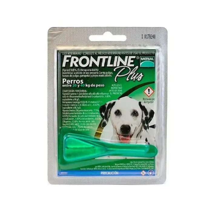 frontline de 20 a 40 kilos (1) Frontline Plus pipeta para perro hasta 20 a 40 kg