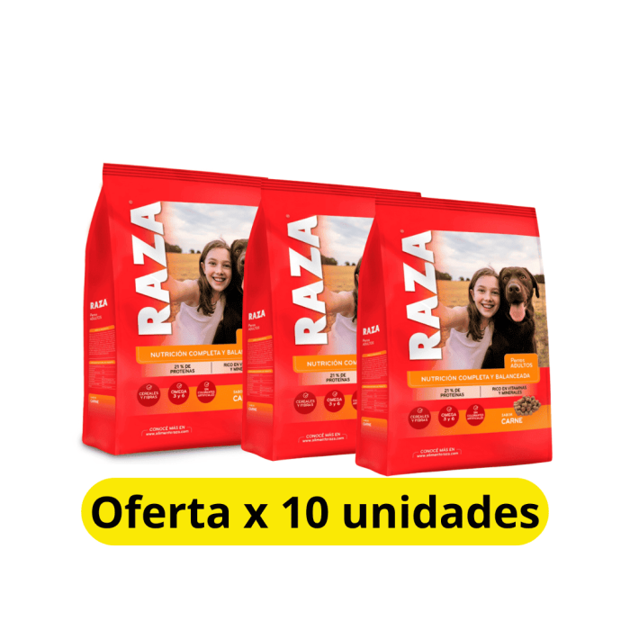 Raza Adulto 21 kg X 10 unidades