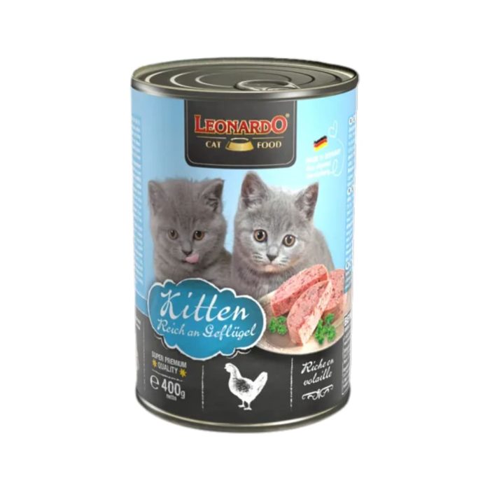 Lata Leonardo Kitten 400 gramos x 2 unidades